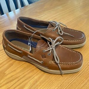 Sperry Topsider, size 8, tan